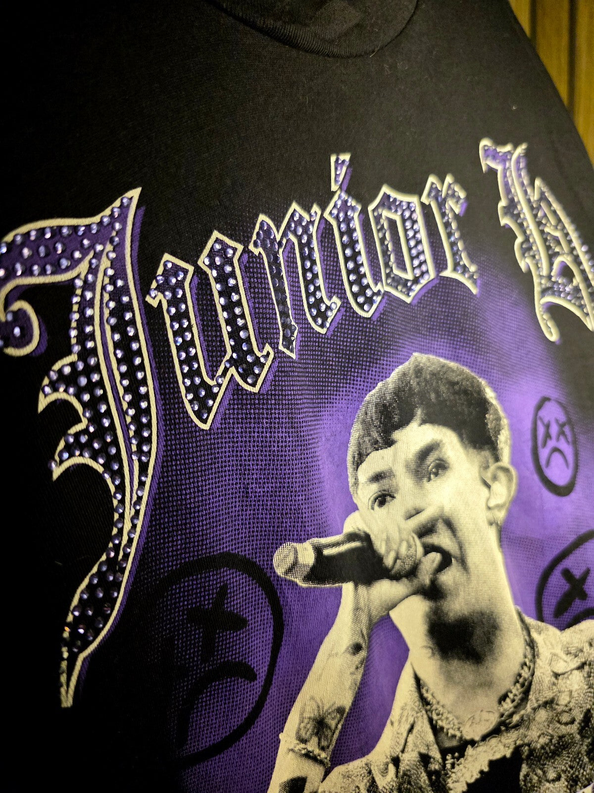 Junior H T-shirt Sauroz Live & Broken Tour Black Small RAN69