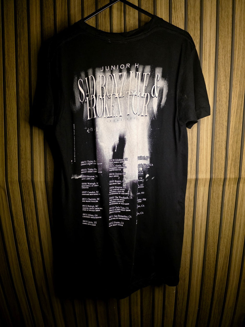 Junior H T-shirt Sauroz Live & Broken Tour Black Small RAN69