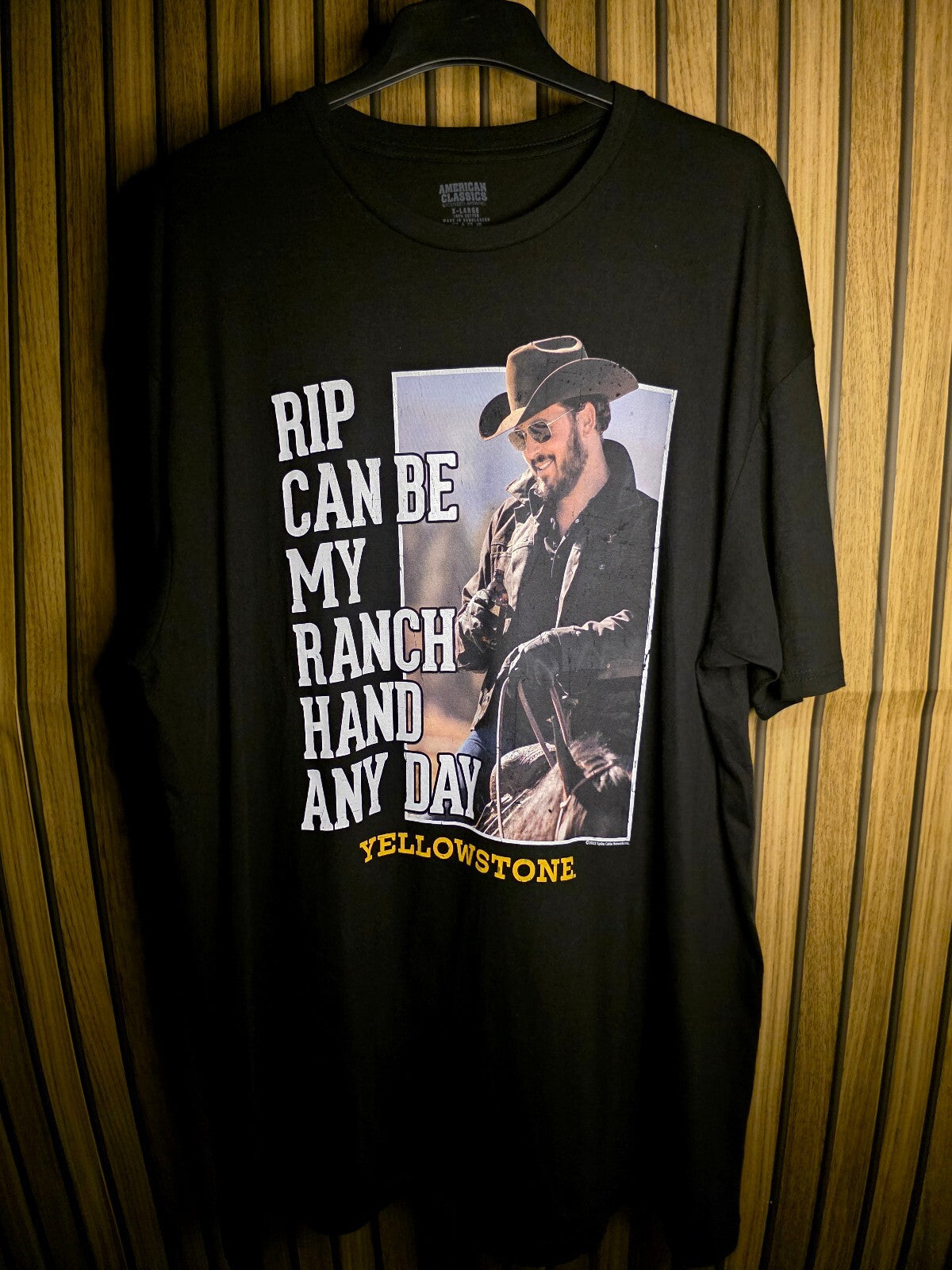 American Classics Yellowstone Rip Can Be My Ranch Hand Any Day Black T-Shirt XL