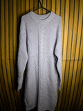 Papaya Light Blue Cable Knit Pullover Sweater Dress Medium KN44