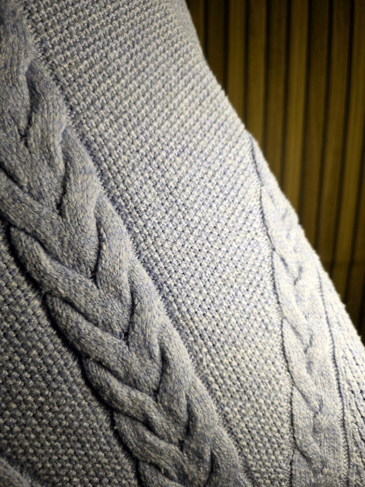 Papaya Light Blue Cable Knit Pullover Sweater Dress Medium KN44