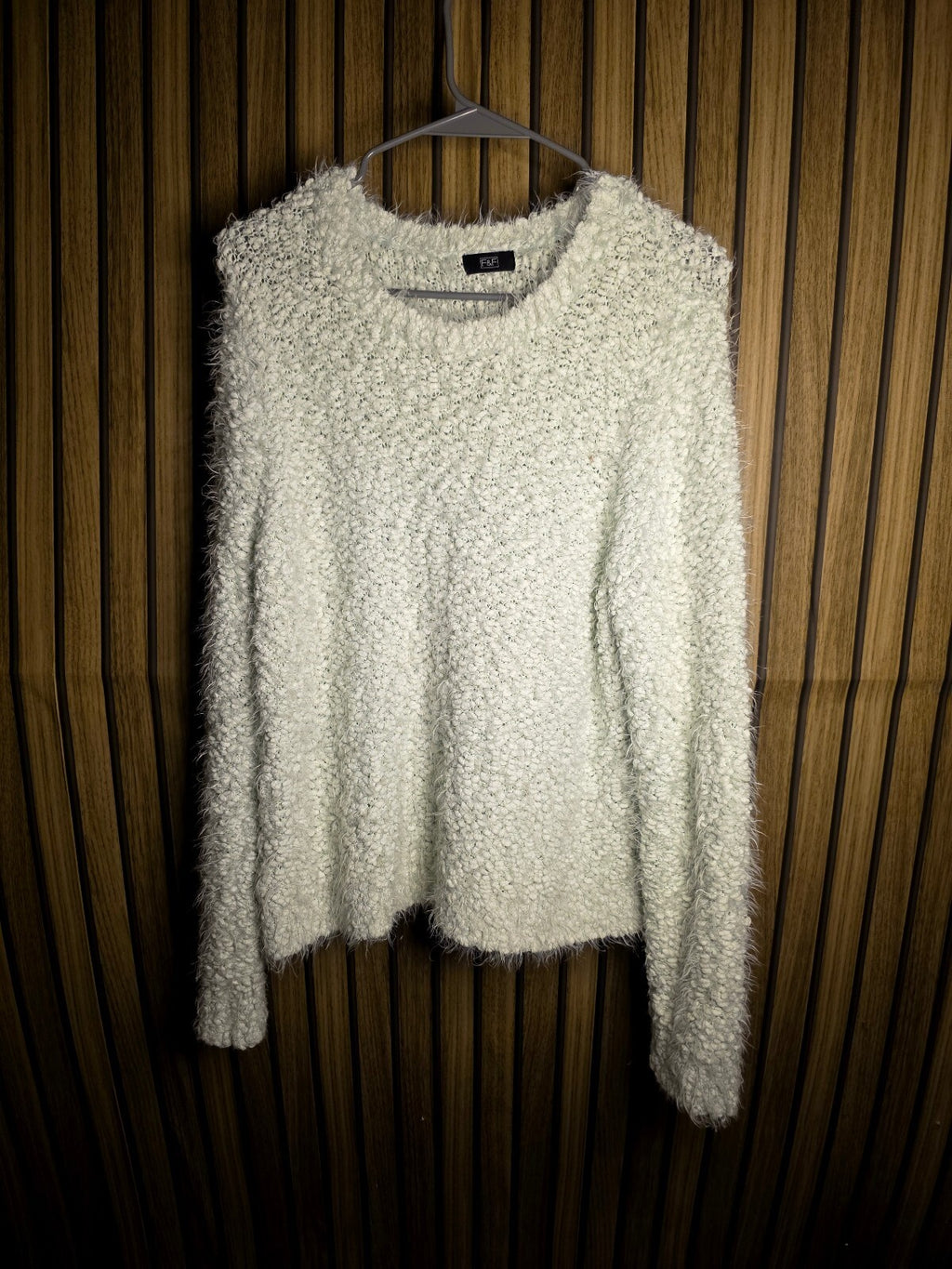 F&F Women's Pullover Sweater Cream Size 14 KN46