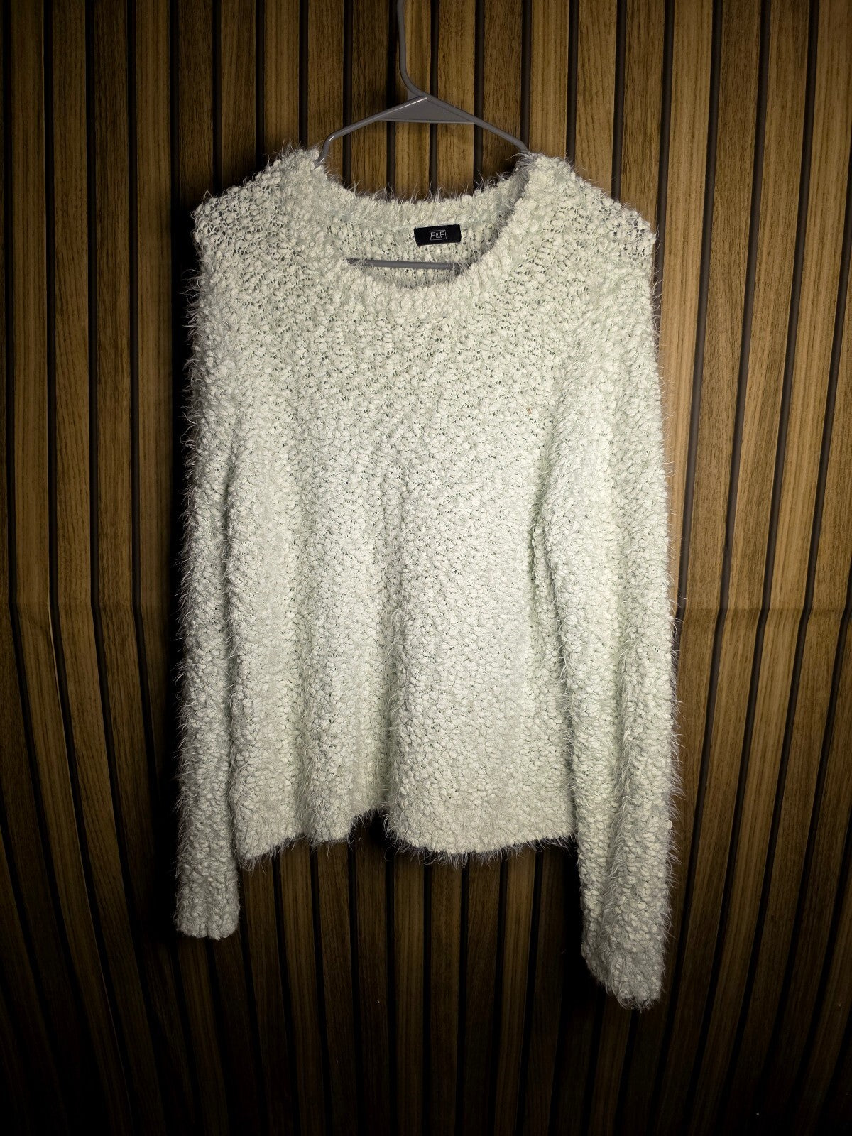 F&F Women's Pullover Sweater Cream Size 14 KN46