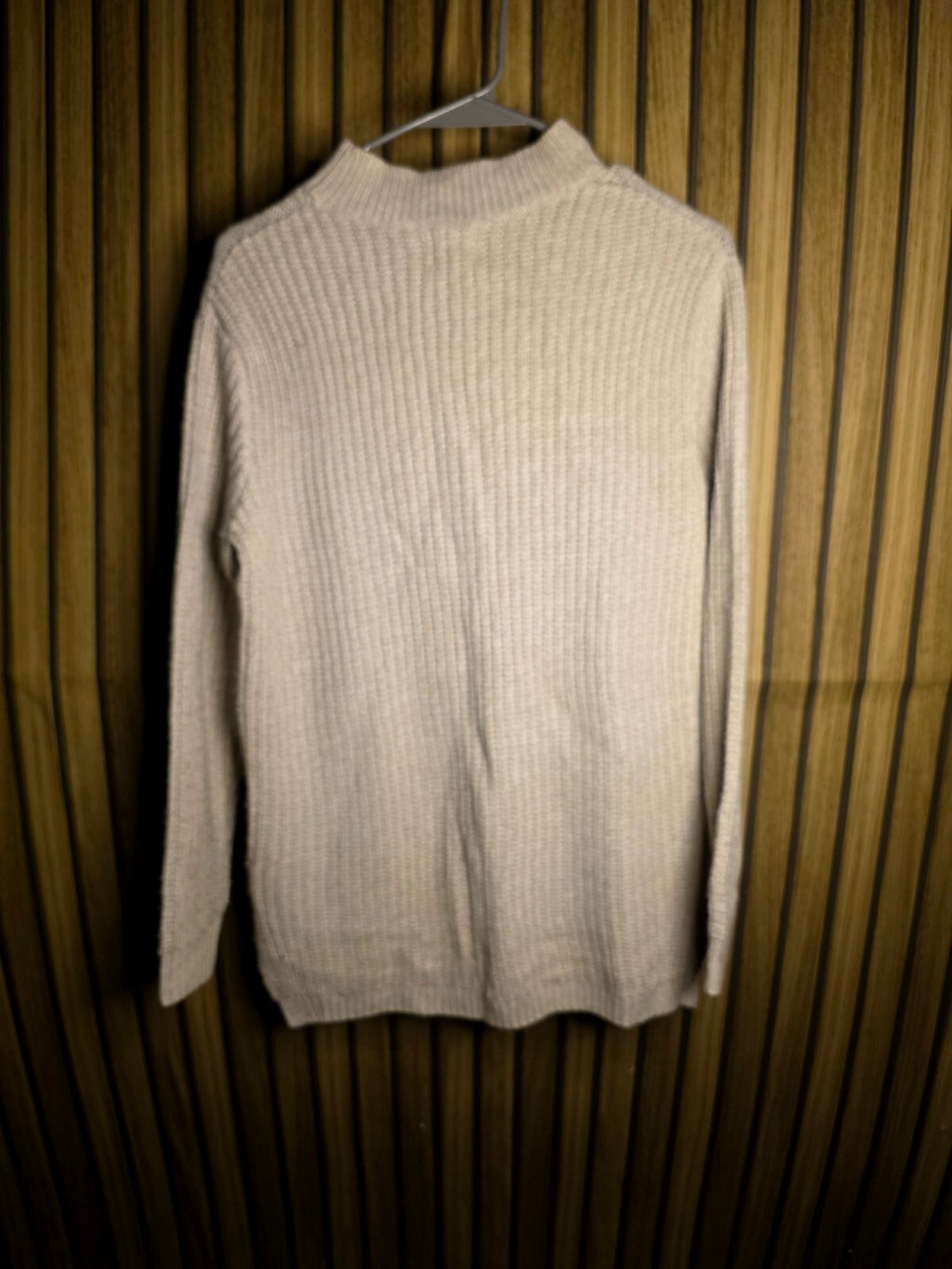 BEYOU Pullover Cable Knit Sweater Cream Size 8/10 KN47