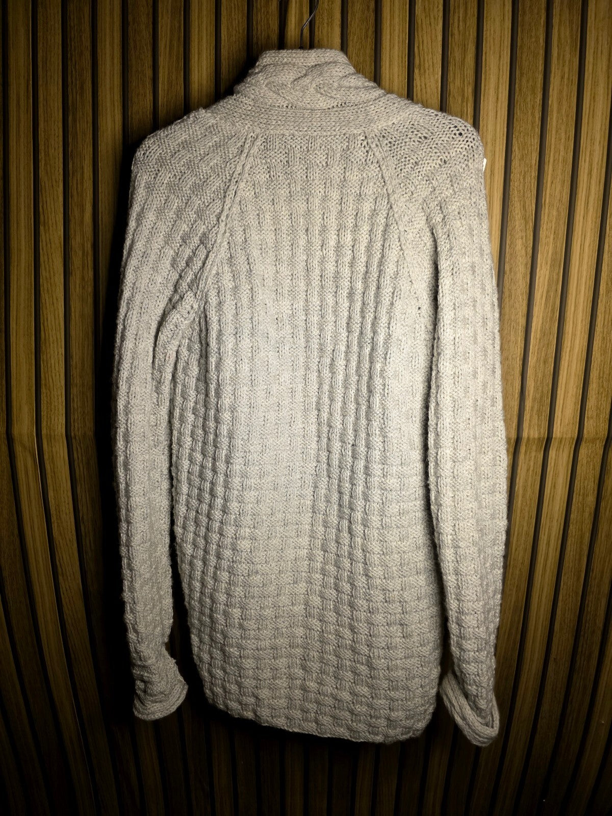 Cable Knit Pullover Cardigan Cream Size Medium KN50