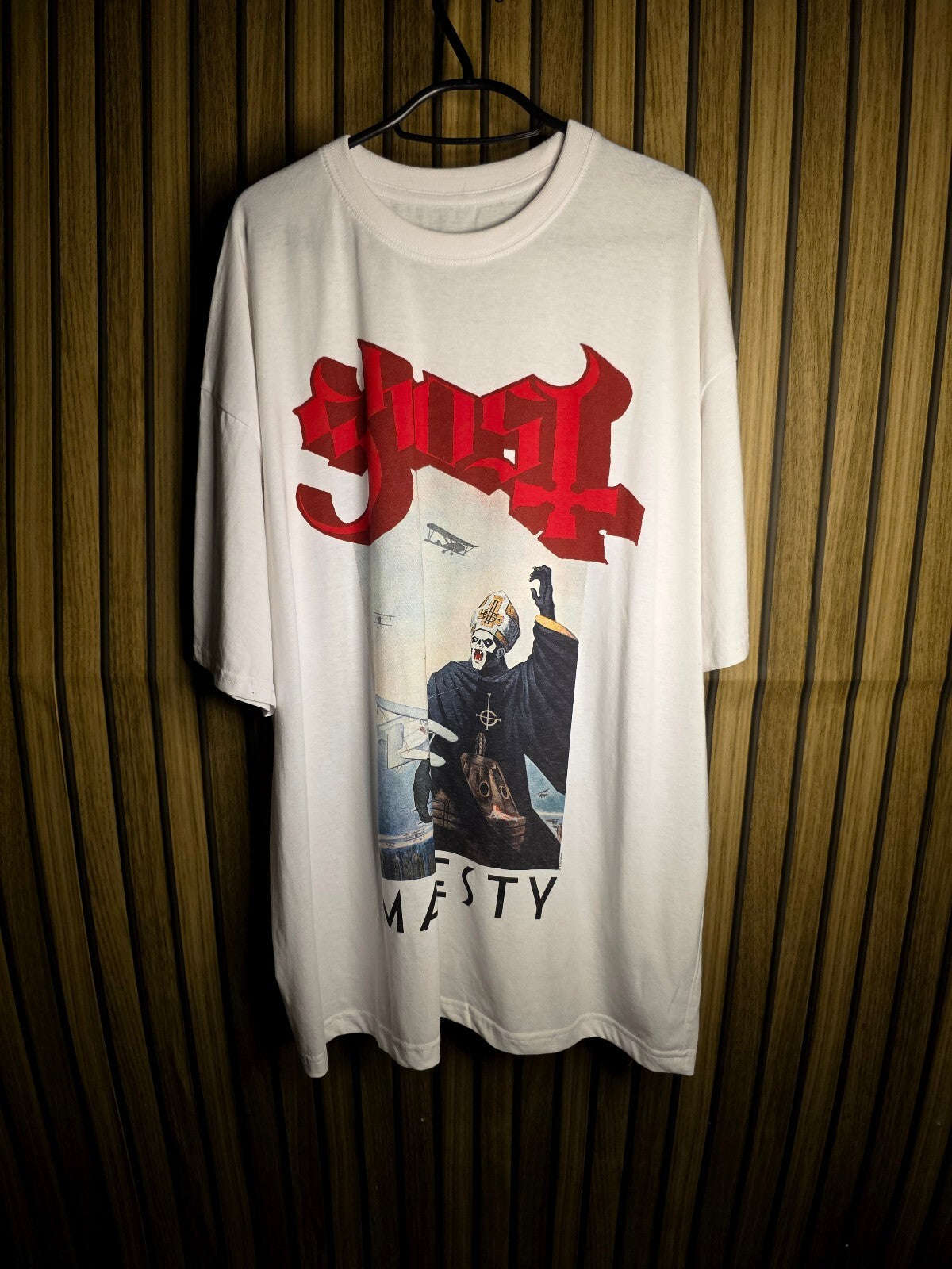 Ghost Majesty Graphic T-Shirt White Size S RAN77