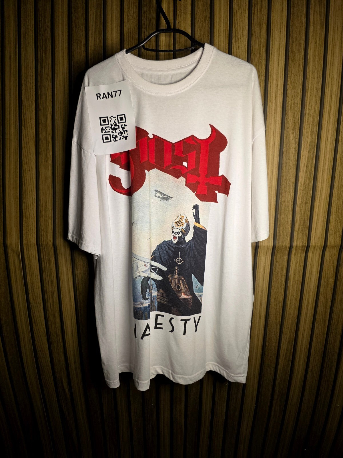 Ghost Majesty Graphic T-Shirt White Size S RAN77