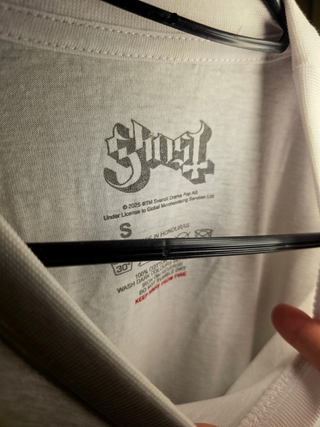 Ghost Majesty Graphic T-Shirt White Size S RAN77