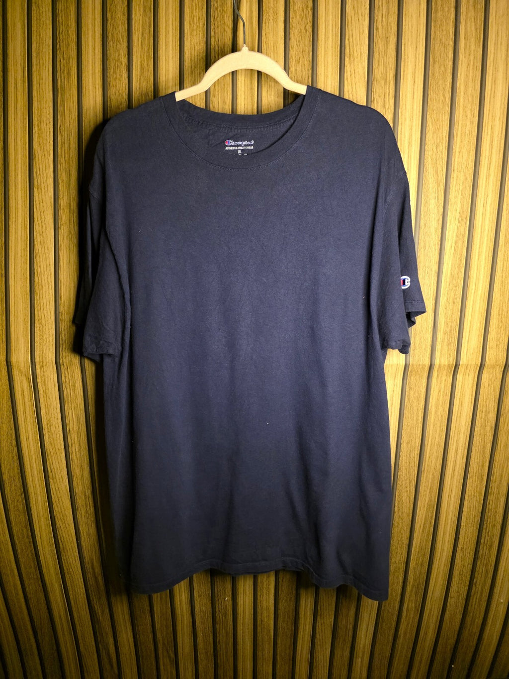 Champion Men's T-shirt Navy Blue Size L RAN84
