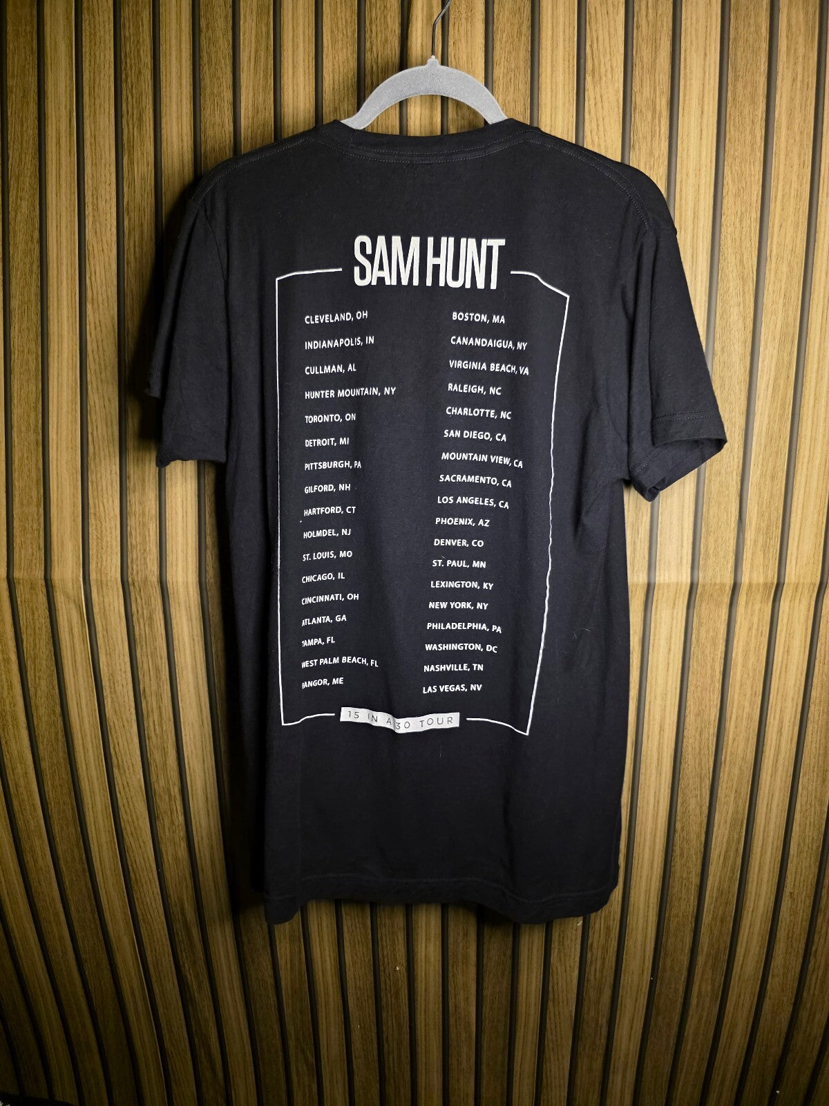 Sam Hunt Tour T-Shirt Black Graphic Medium RAN95