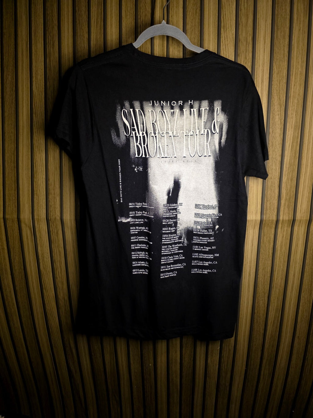 Junior H Sad Boy Live & Broken Tour Black T-Shirt Size S RAN96