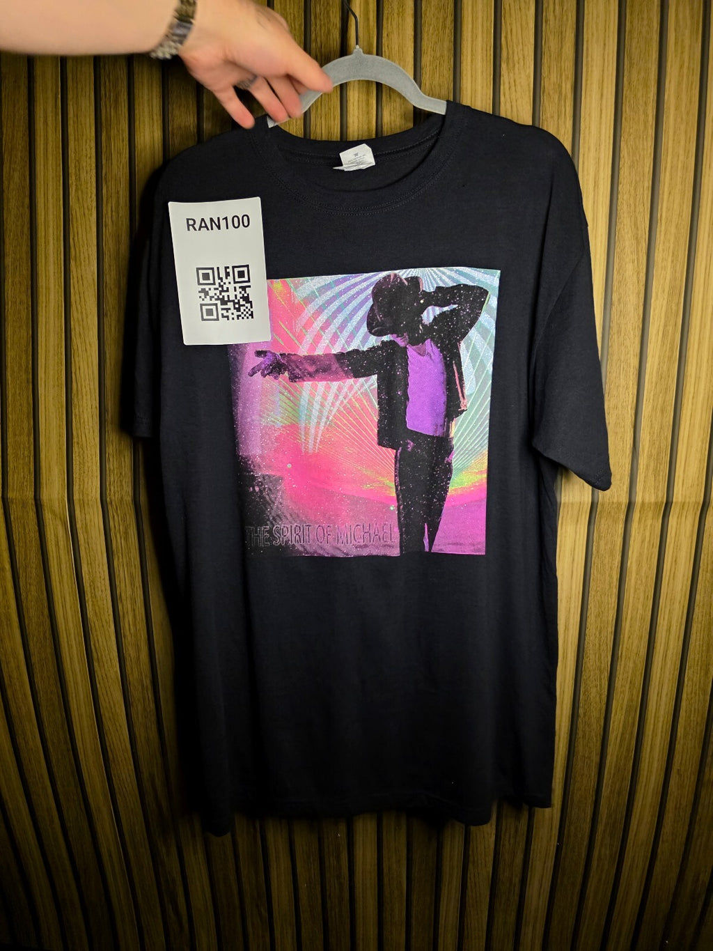 Anvil The Spirit of Michael Black Graphic T-Shirt Black Large RAN100