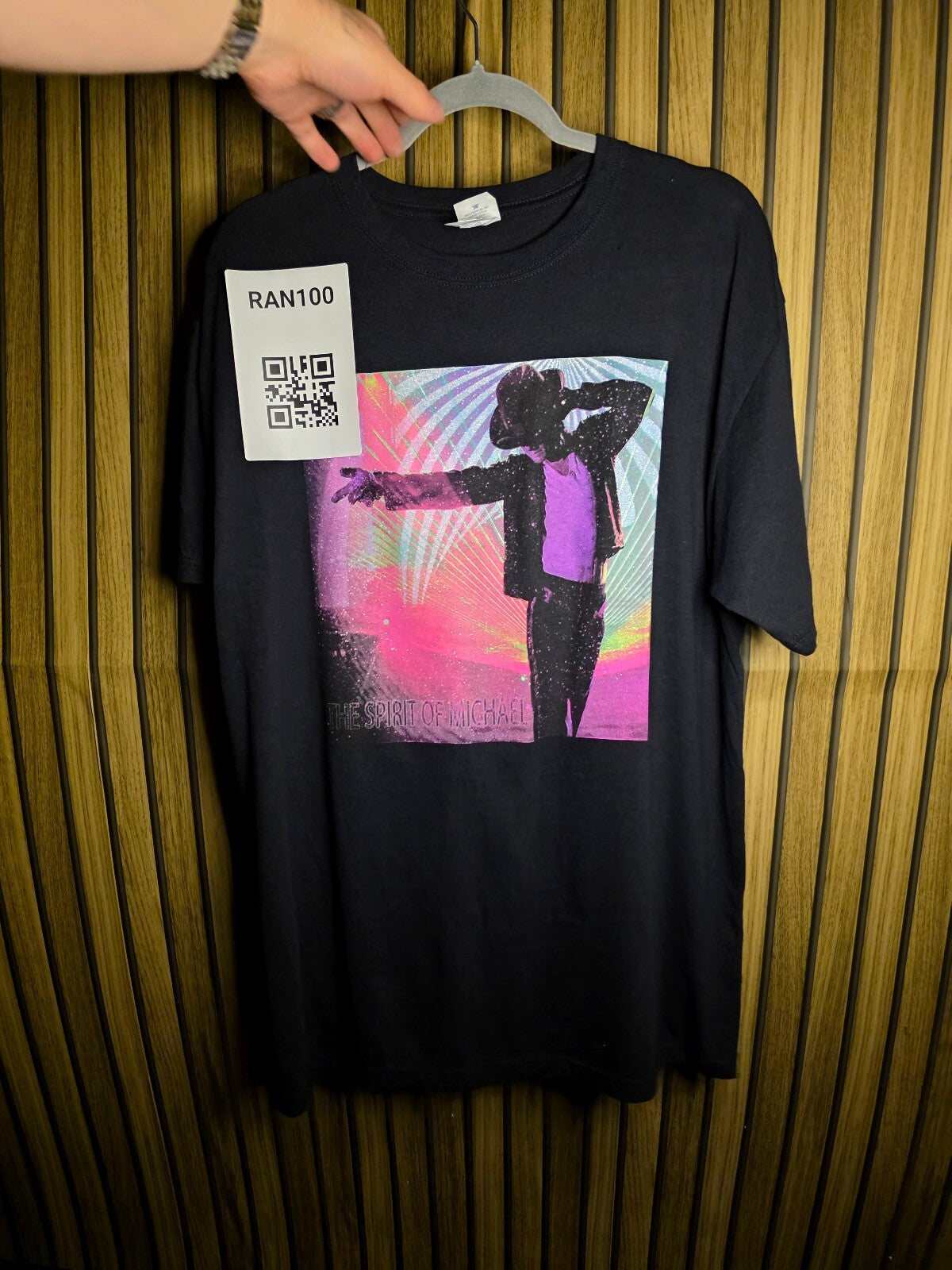 Anvil The Spirit of Michael Black Graphic T-Shirt Black Large RAN100