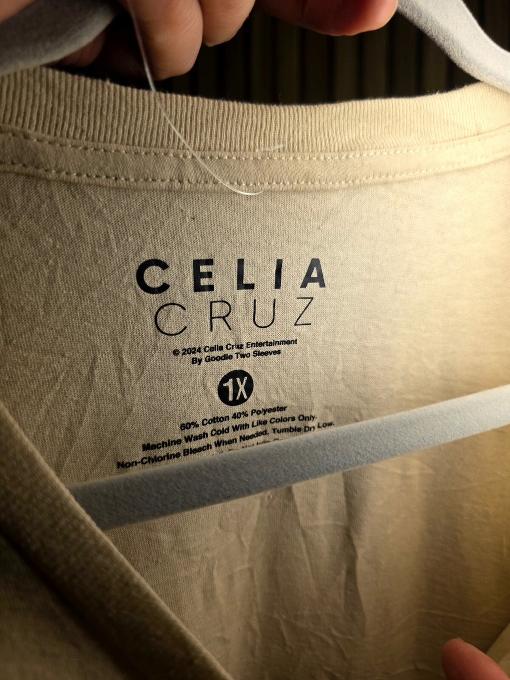 Celia Cruz T-shirt Queen of Salsa Beige 1X RAN103