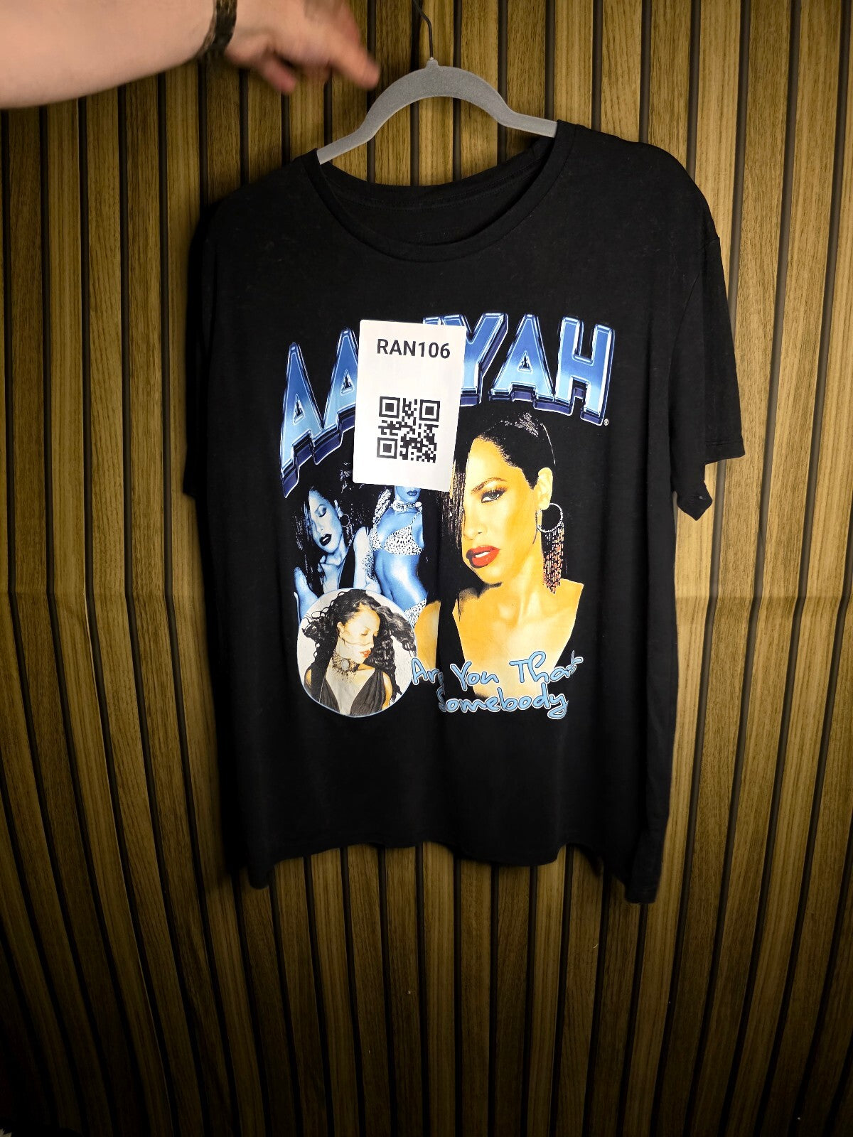 Aaliyah Graphic T-Shirt Black Size Regular L RAN106