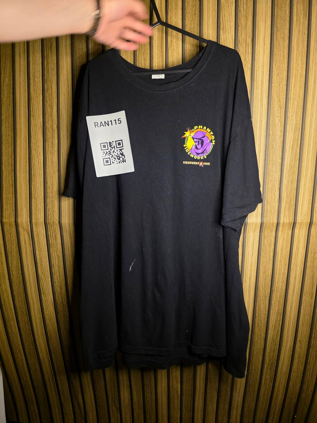 Fireworks University Graphic T-Shirt Black Size Regular XXL RAN115