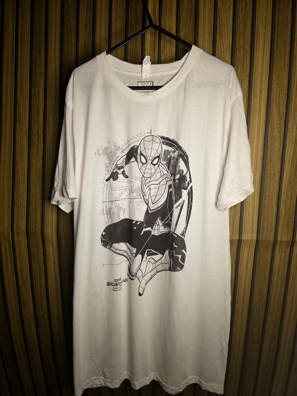 Marvel Spider-Man Graphic T-shirt White Large MX403