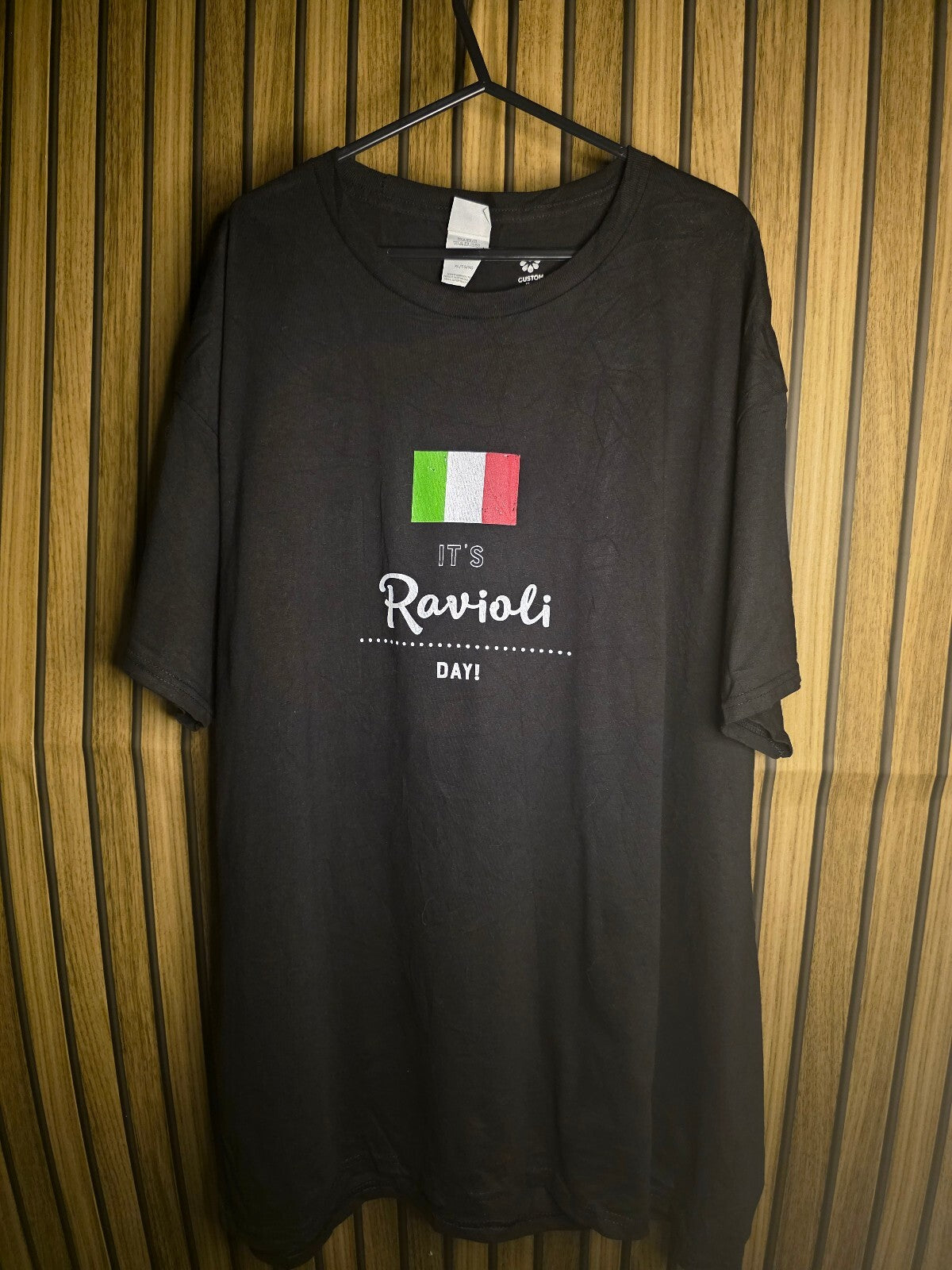 Hanes T-shirt It's Ravioli Day Black XL MX409