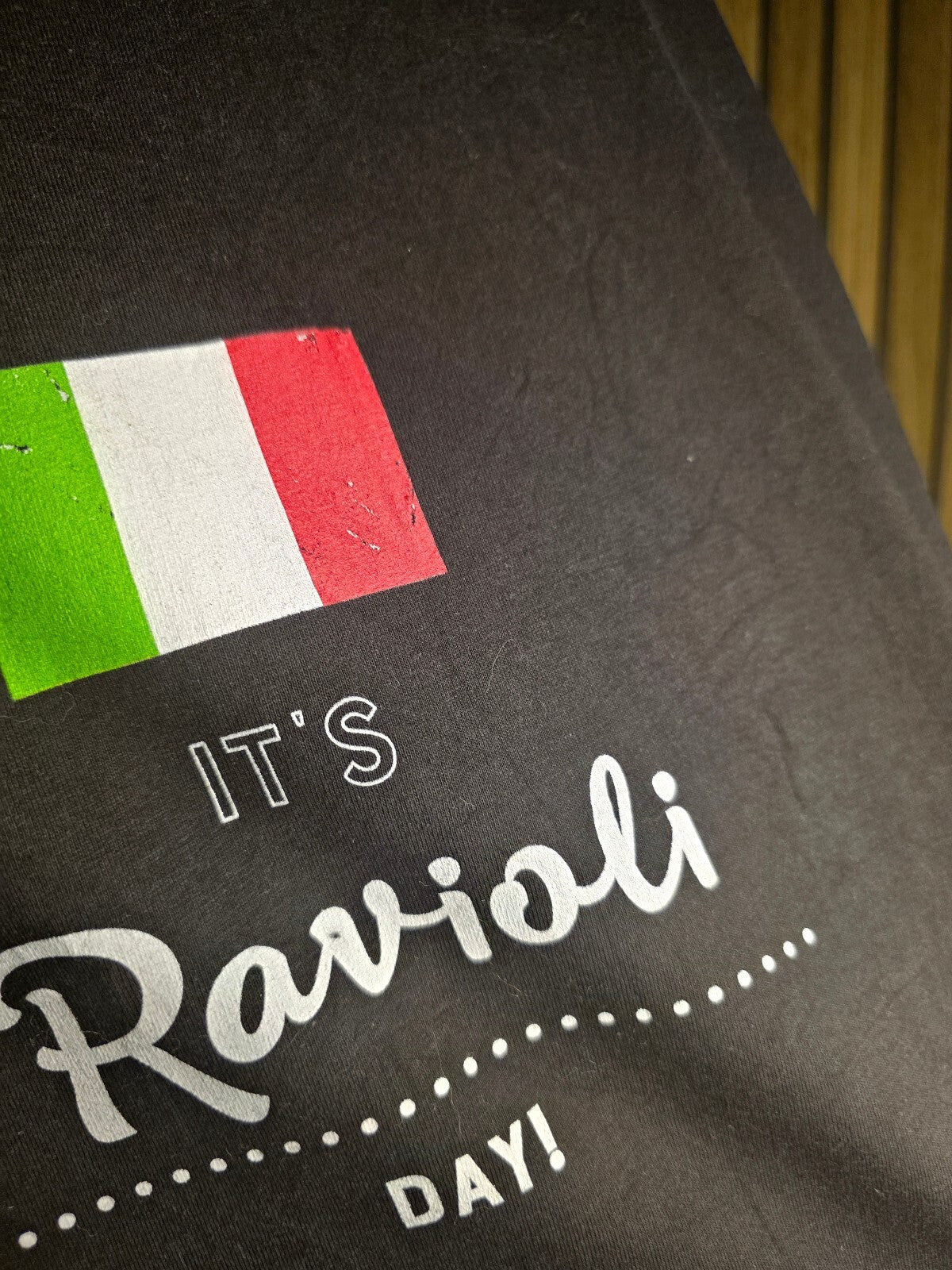 Hanes T-shirt It's Ravioli Day Black XL MX409