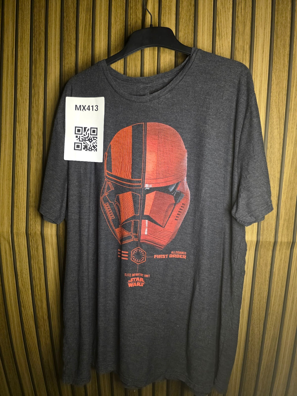 Disney Star Wars First Order Stormtrooper Graphic T-shirt Grey XL MX413