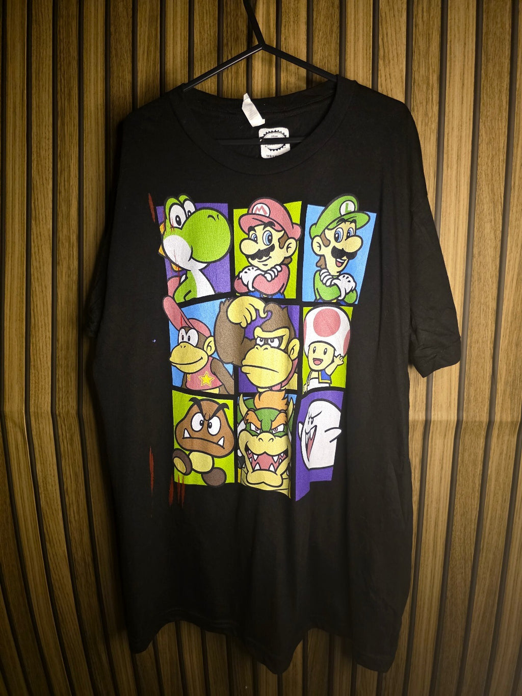 Zuni Sportswear Super Mario Characters Graphic T-shirt Black Large MX417