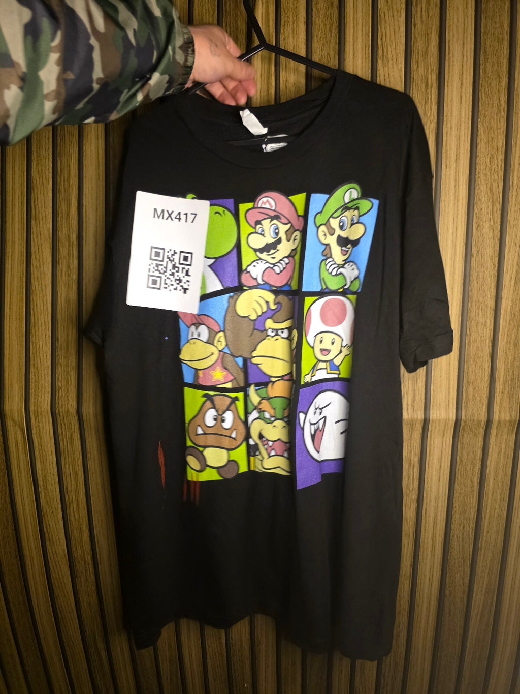 Zuni Sportswear Super Mario Characters Graphic T-shirt Black Large MX417