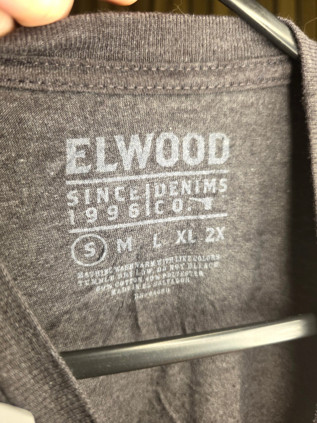 Elwood Men's T-Shirt Skull Headdress Graphic Charcoal Grey Size S MX418