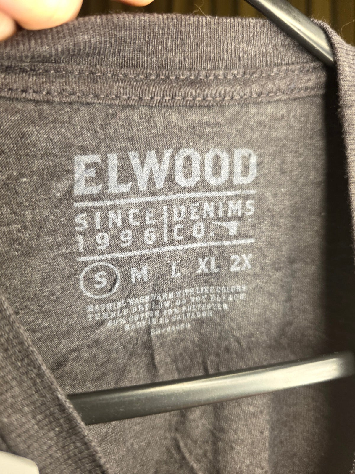 Elwood Men's T-Shirt Skull Headdress Graphic Charcoal Grey Size S MX418