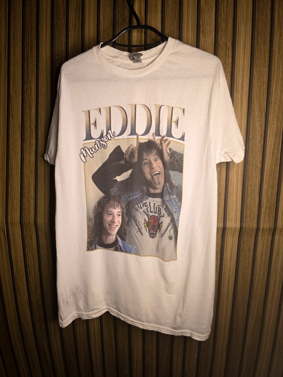 Eddie Munson Graphic T-shirt White Size S MX421