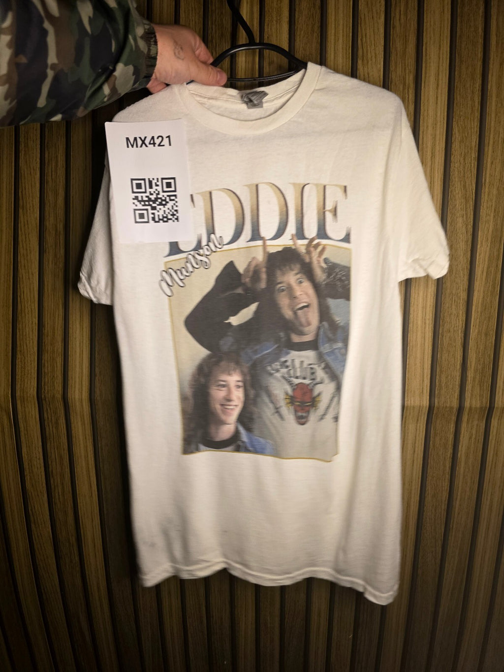 Eddie Munson Graphic T-shirt White Size S MX421