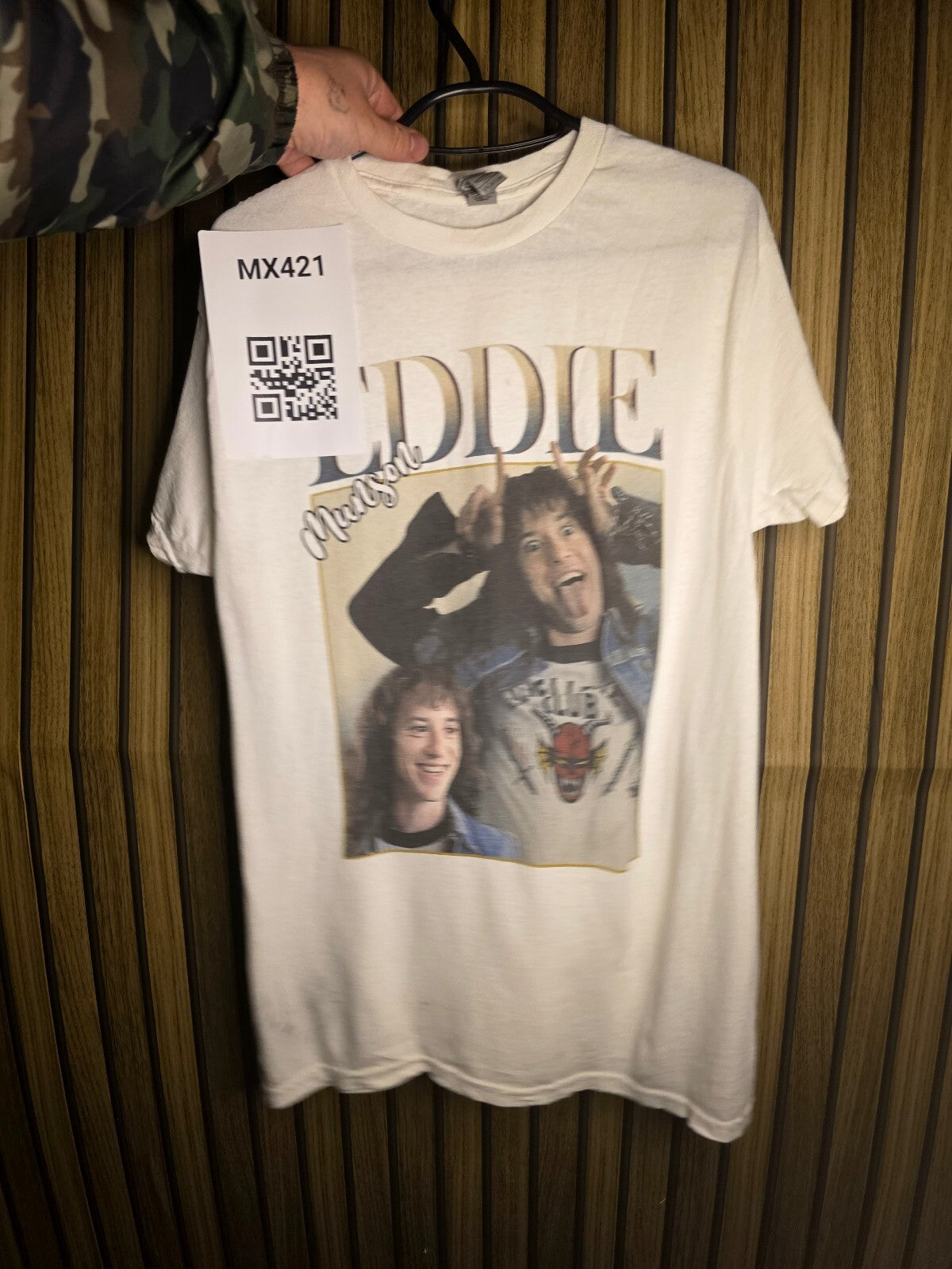 Eddie Munson Graphic T-shirt White Size S MX421