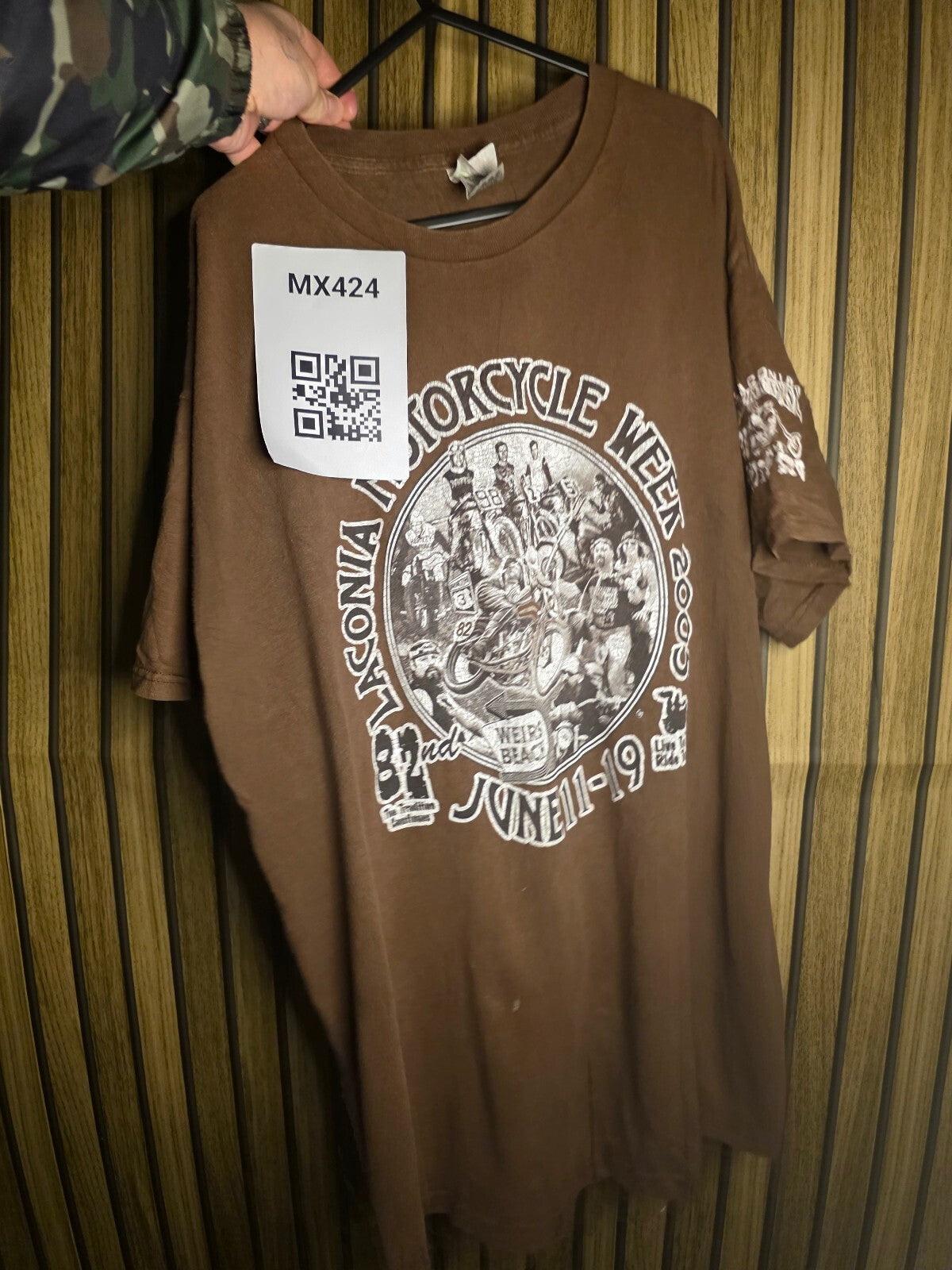 Fruit of the Loom Laconia Motorcycle Week 2005 Brown XL T-Shirt MX424