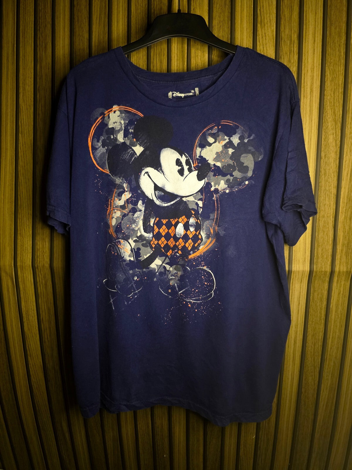 Disney Store Mickey Mouse Graphic T-Shirt Navy Large MX434