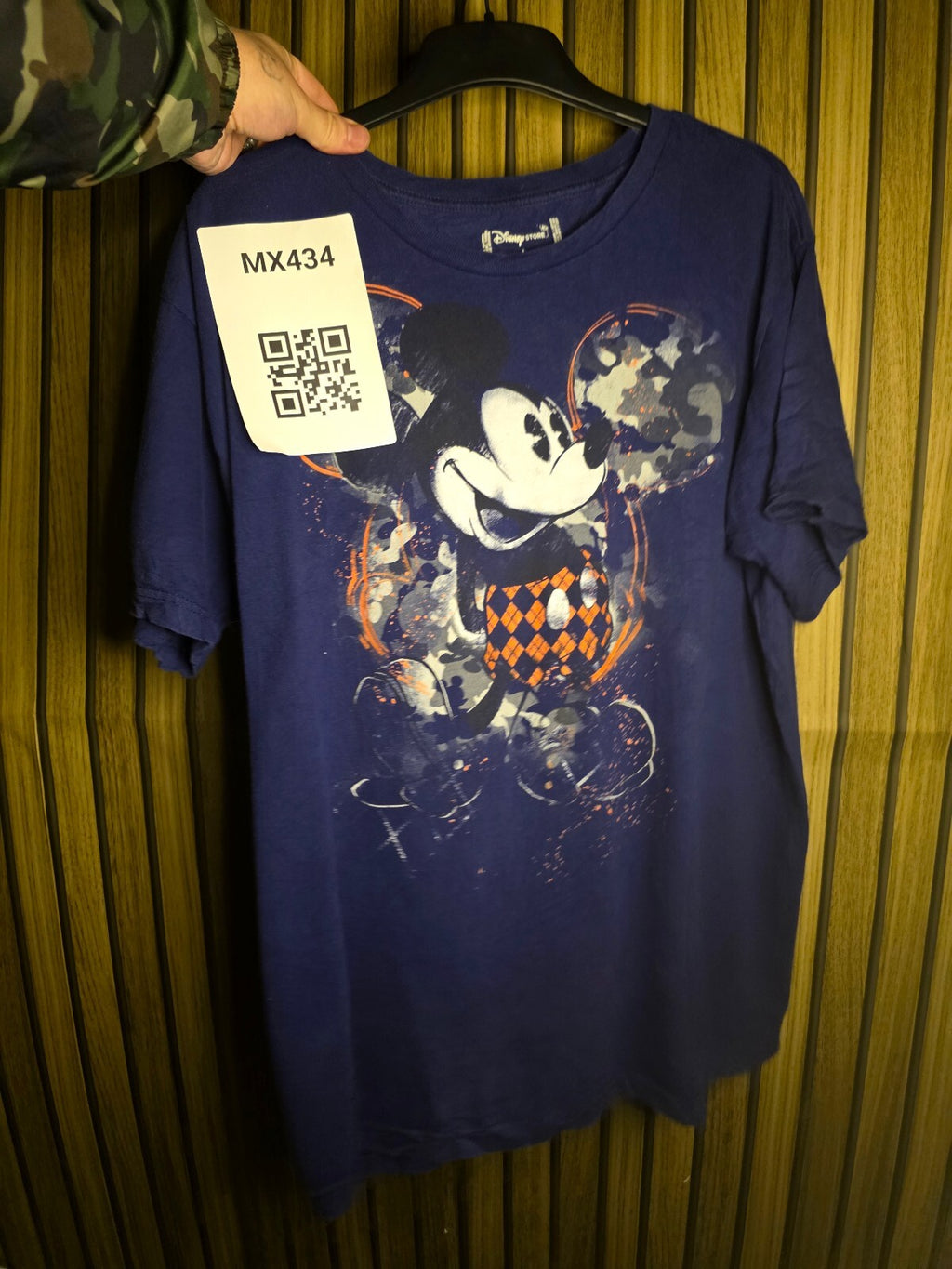 Disney Store Mickey Mouse Graphic T-Shirt Navy Large MX434