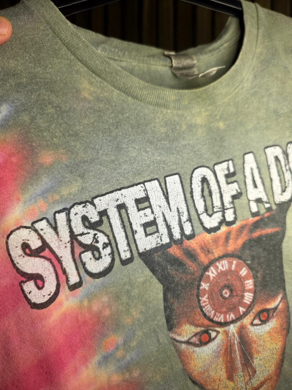 Gildan System of a Down Tour 2022 Tie-Dye T-Shirt Multi L MX435