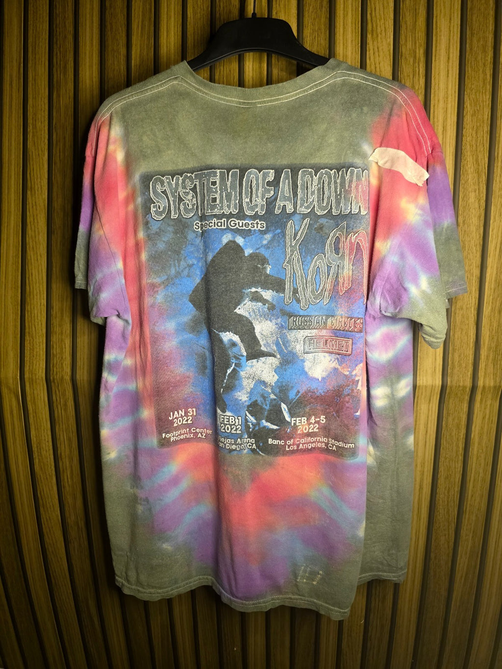Gildan System of a Down Tour 2022 Tie-Dye T-Shirt Multi L MX435