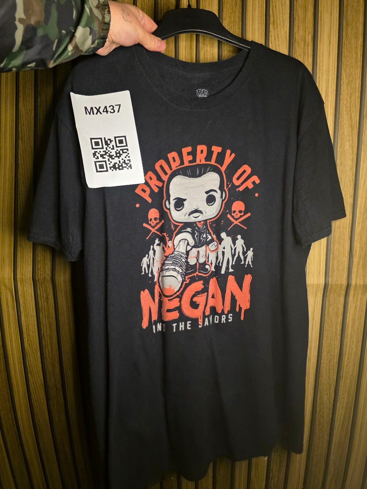 Funko Pop! The Walking Dead Negan T-Shirt Black Large MX437