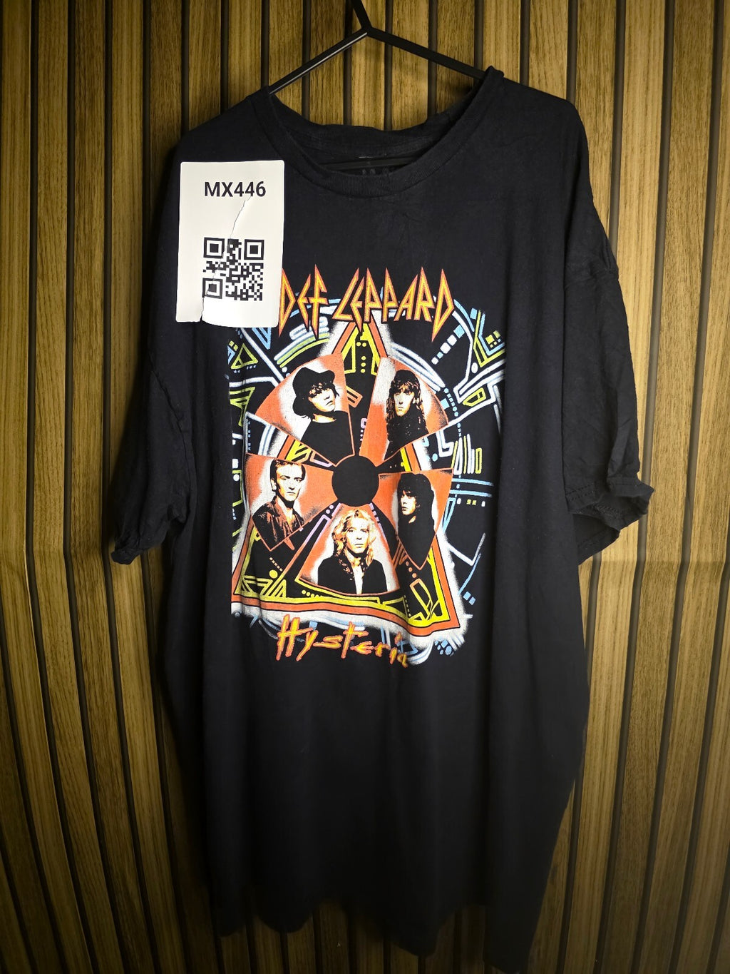 Def Leppard Hysteria Tour Black Graphic T-Shirt XXL MX446