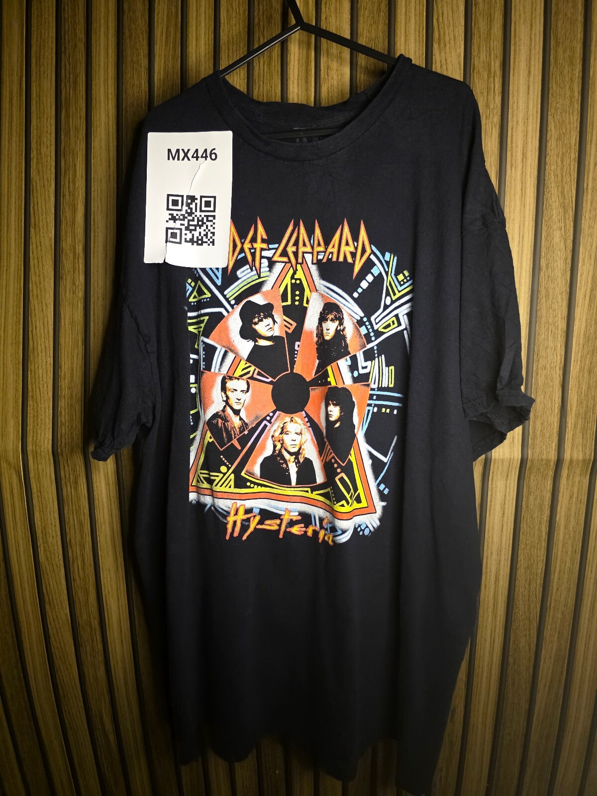 Def Leppard Hysteria Tour Black Graphic T-Shirt XXL MX446