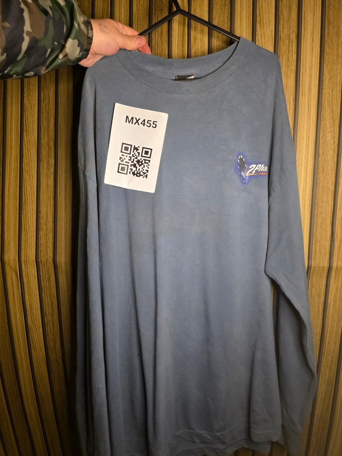Top Heavy Long Sleeve T-shirt 2Phast Street Racing Graphic Blue XL MX455