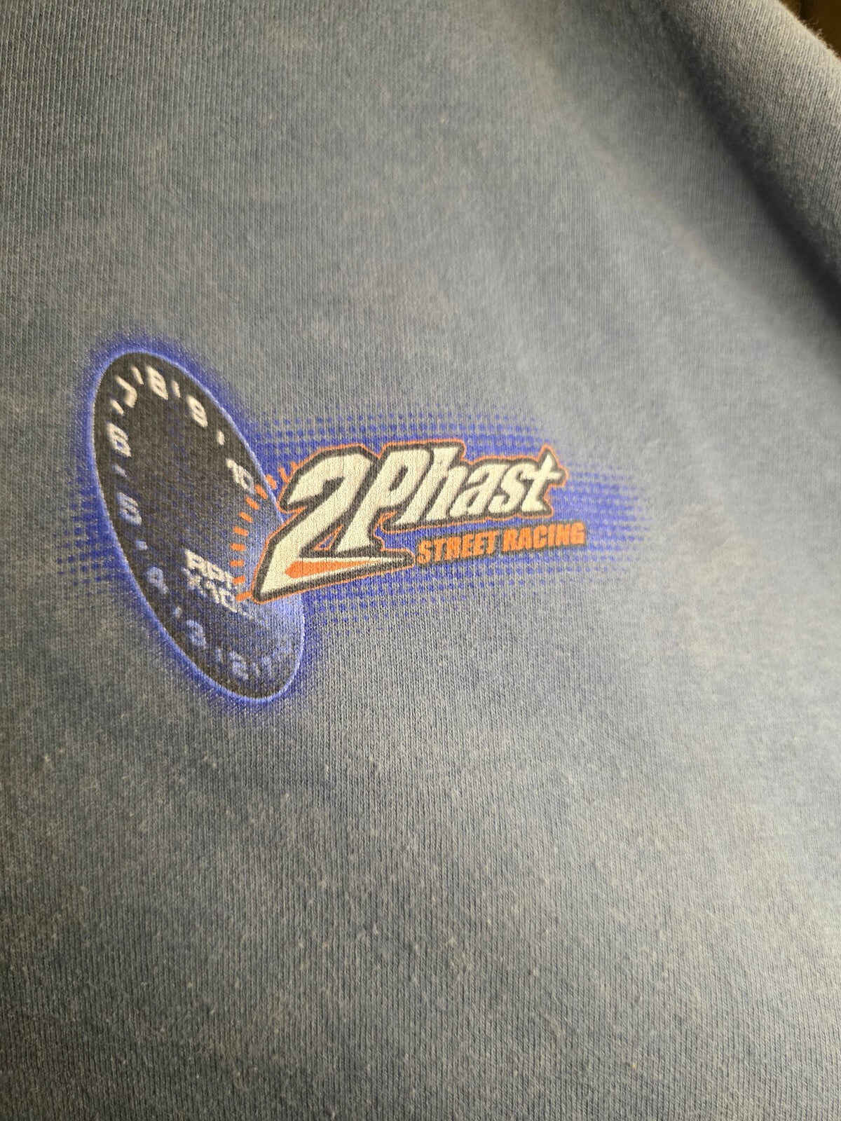Top Heavy Long Sleeve T-shirt 2Phast Street Racing Graphic Blue XL MX455