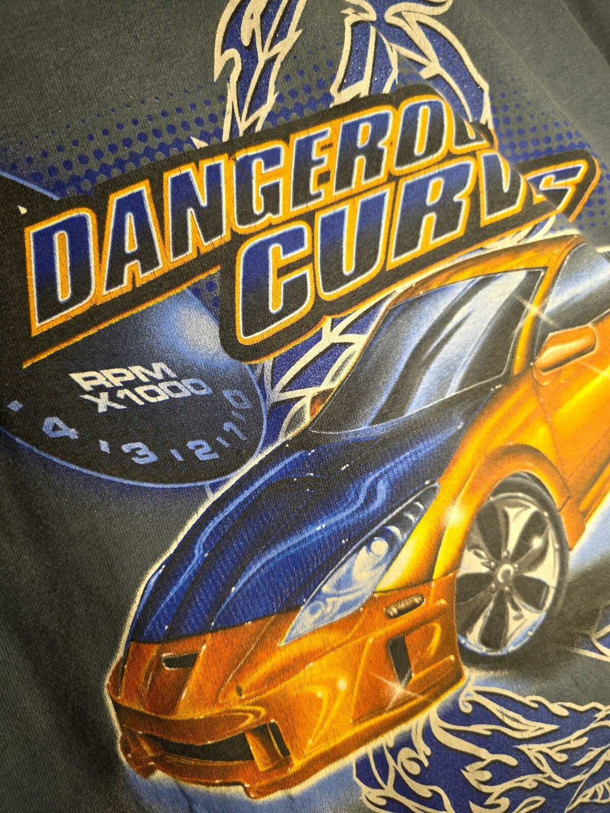 Top Heavy Long Sleeve T-shirt 2Phast Street Racing Graphic Blue XL MX455