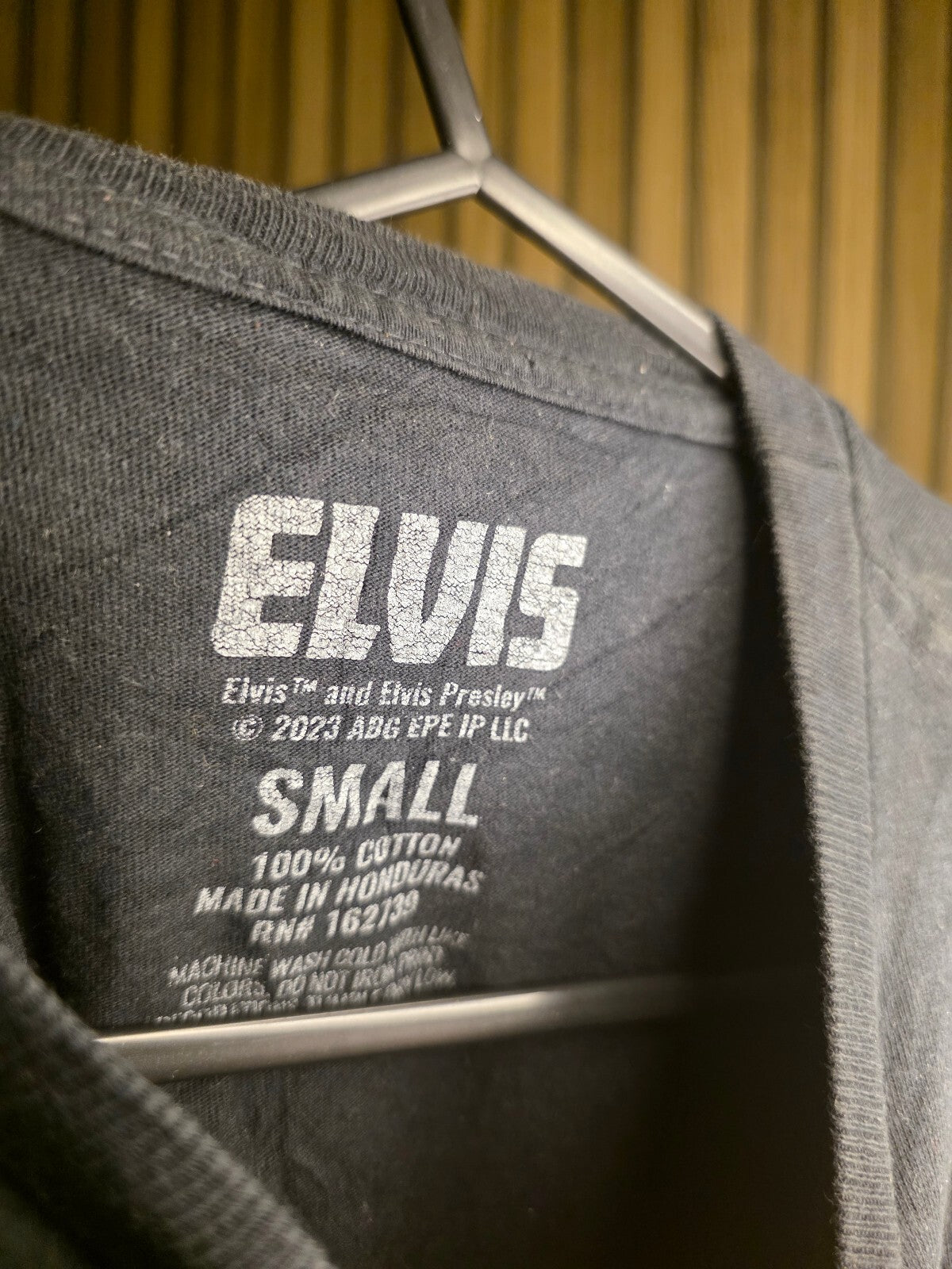 Elvis Presley T-shirt Mugshot Black Small MX458