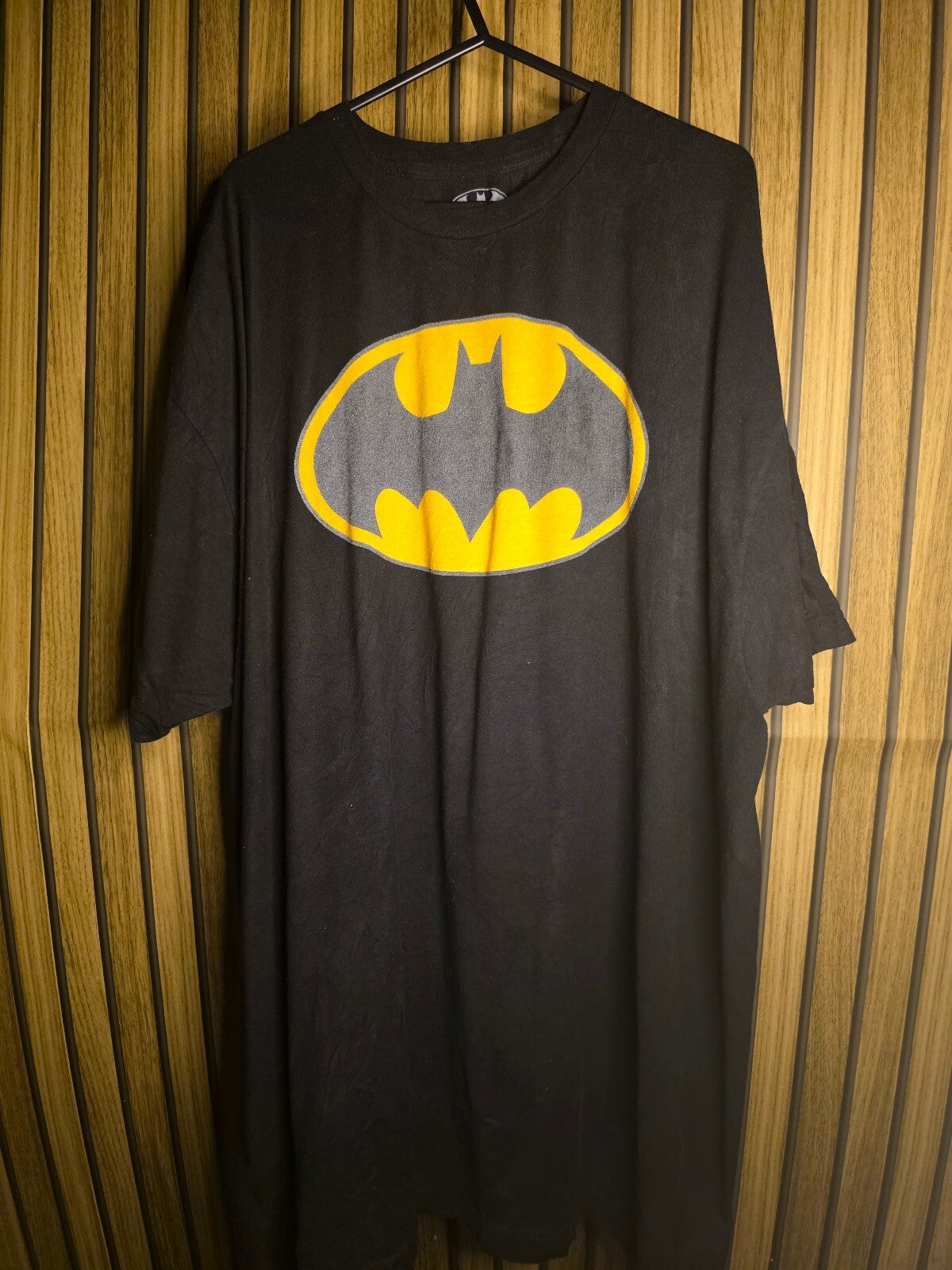 Batman T-shirt Yellow Logo Black 2XL MX461