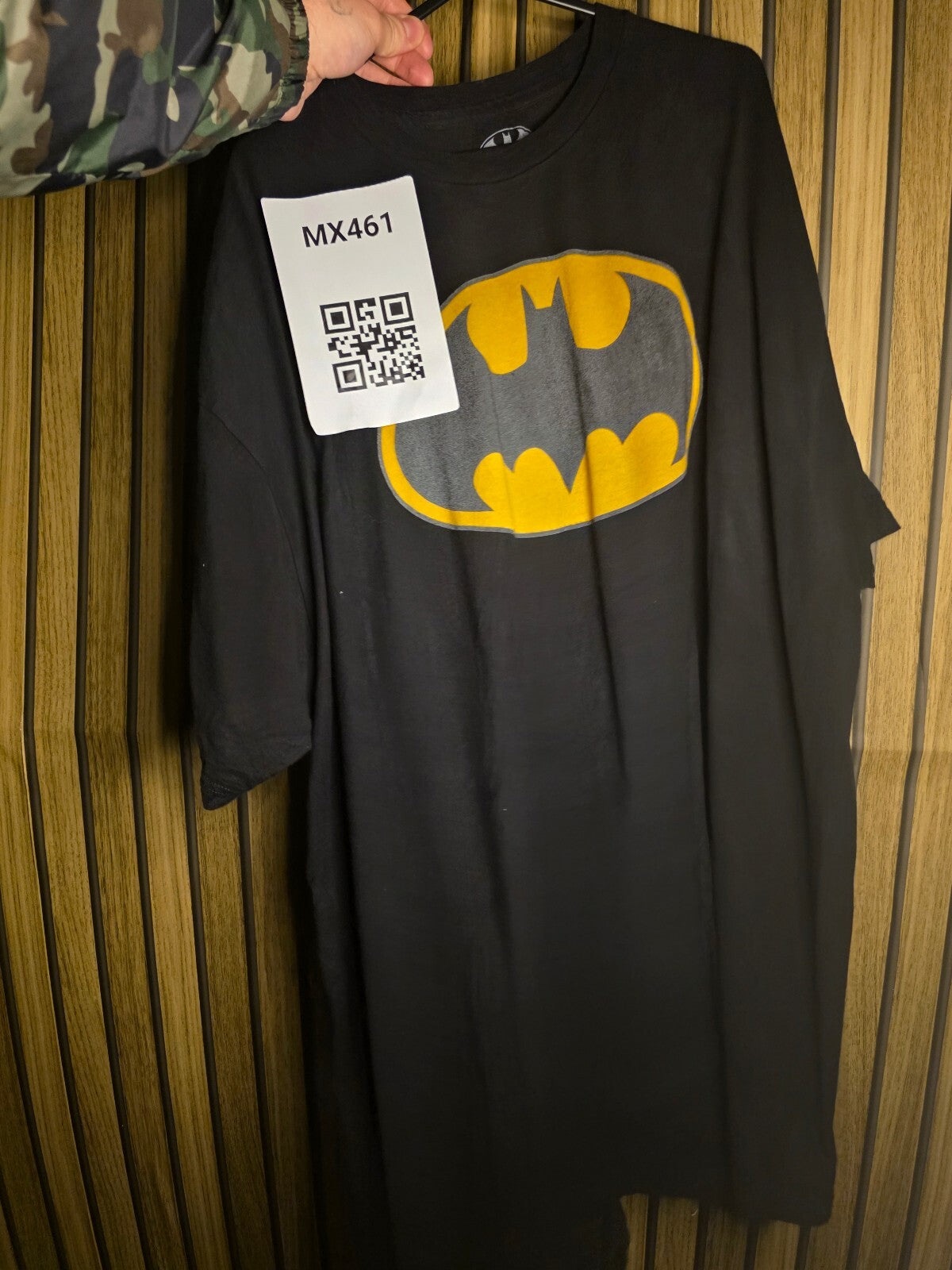 Batman T-shirt Yellow Logo Black 2XL MX461