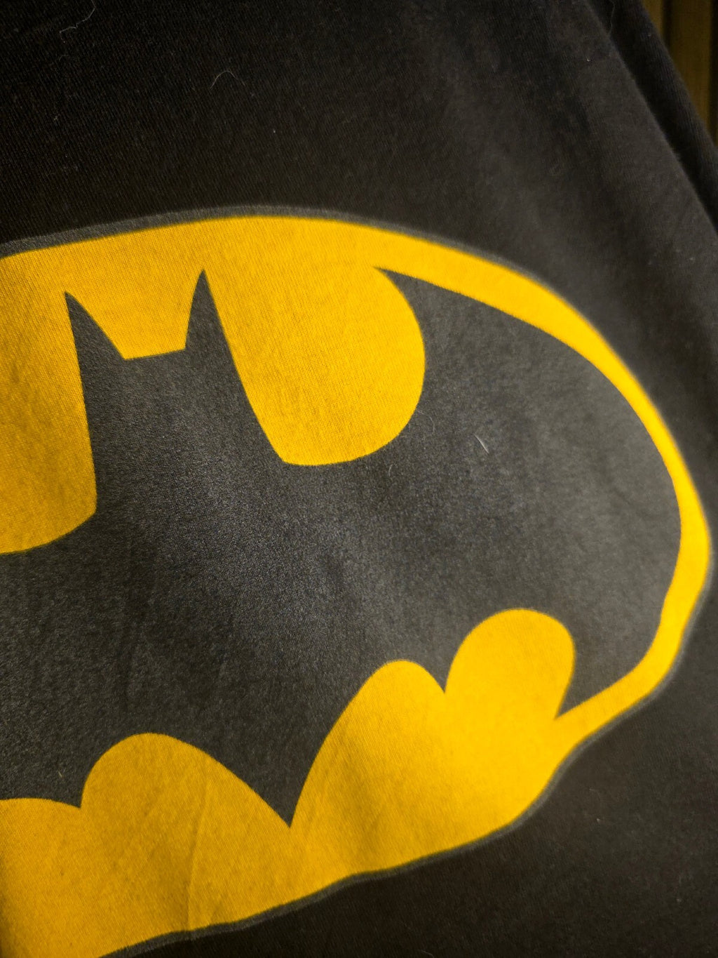 Batman T-shirt Yellow Logo Black 2XL MX461