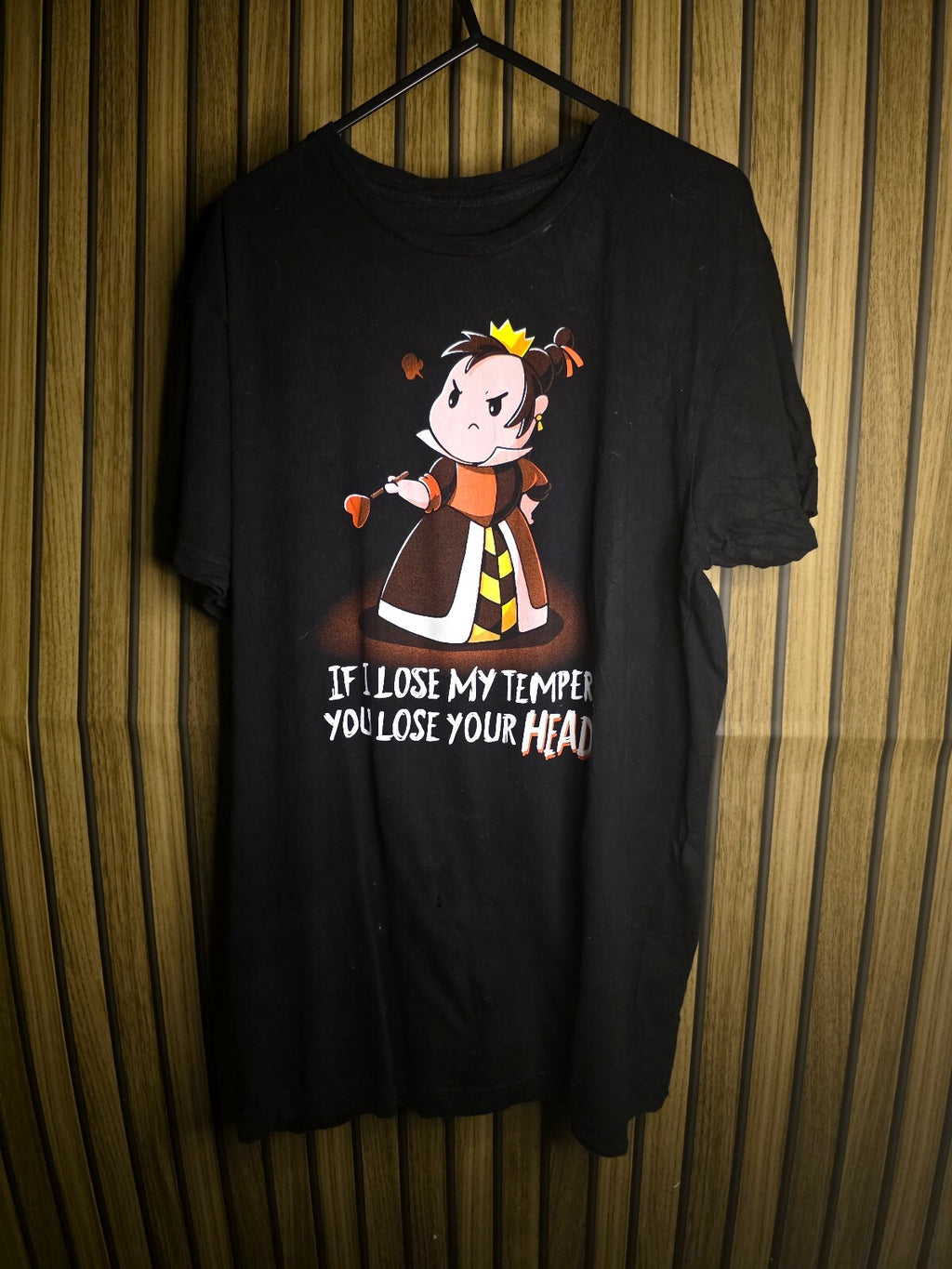 Disney T-shirt Queen of Hearts Graphic Black Regular M MX468