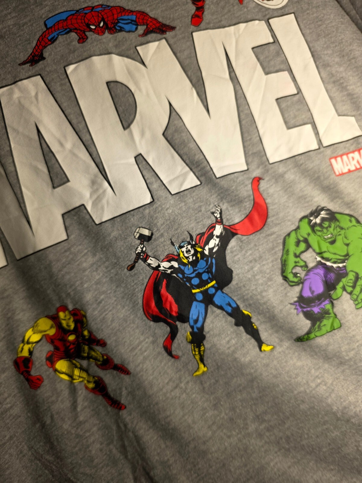 Marvel Long Sleeve T-Shirt Grey Size L MX478