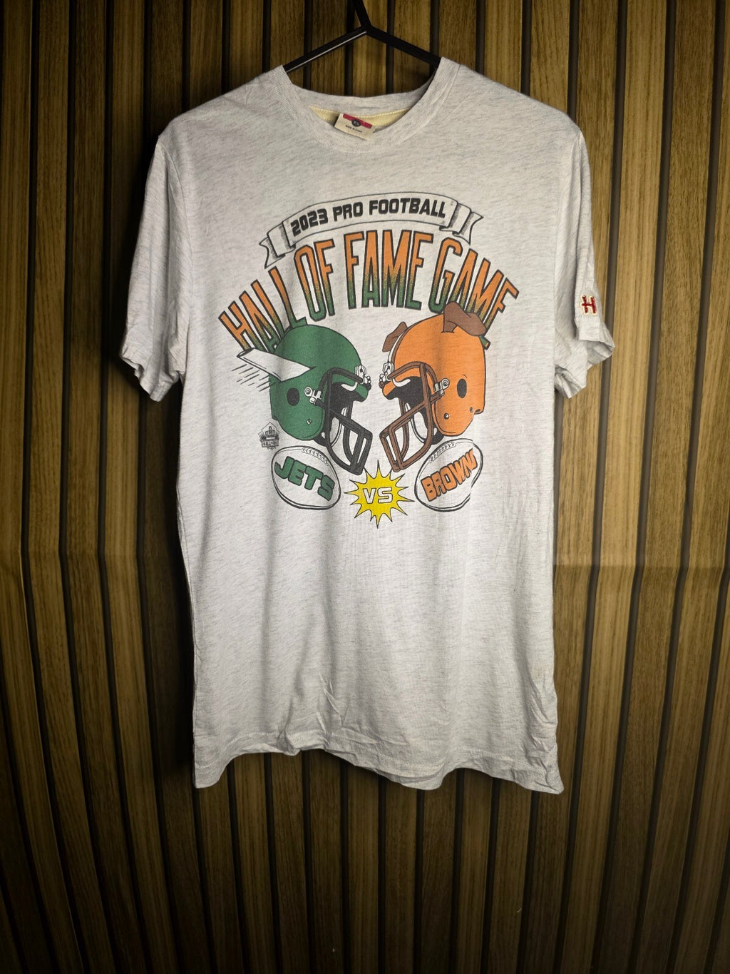 Homage 2023 Pro Football Hall of Fame Game Jets vs Browns Graphic T-Shirt White