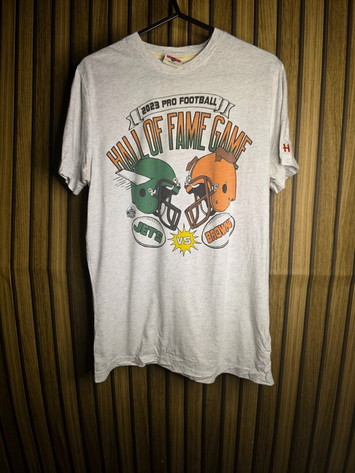 Homage 2023 Pro Football Hall of Fame Game Jets vs Browns Graphic T-Shirt White